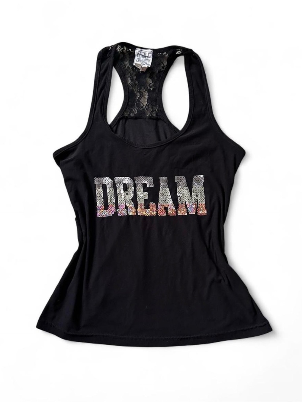 black sequin y2k tank top pink inspired